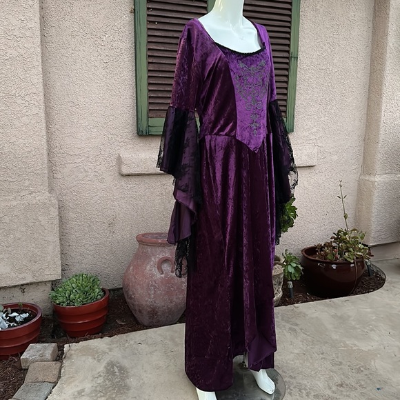 Halloween Medieval witch enchantress princess renaissance cosplay  vamp dress L - Picture 13 of 16